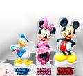 MICKEY AND MINNIE CUTOUTS IN THERMOCOL STANDEE FOR MICKEYMOUSE CLUBHOUSE THEME BASED BIRTHDAY DECORATION.. 