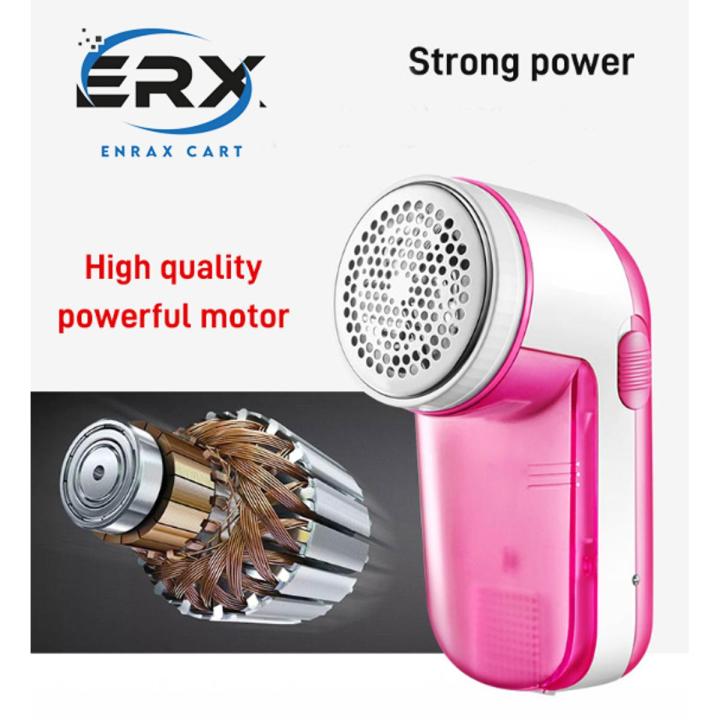 ENRAX CART Household Clothes Shaver Fabric Lint Remover Fuzz Electric Fluff portable Brush&blade Professional Rechargeable Lint Remover (Premium Quality with Extra Blades)