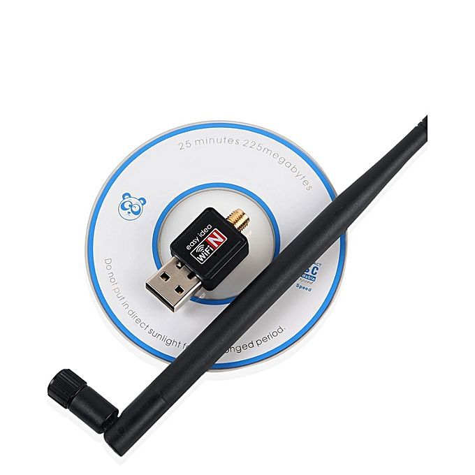 300Mbps USB 2.0 WiFi Wireless Network Adapter with Antenna | 802.11n/g/b High Speed LAN Card Dongle for Desktop & Laptop | Long Range Wi-Fi Receiver, Plug & Play, Stable Connection, Compact Design, Ideal for Windows PC & Gaming