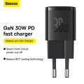 Baseus 30W GaN5 Type C Fast Charging Charger for iPhone 14 pro max SAMSUNG S22 Huawei Xiaomi Realme EU. 