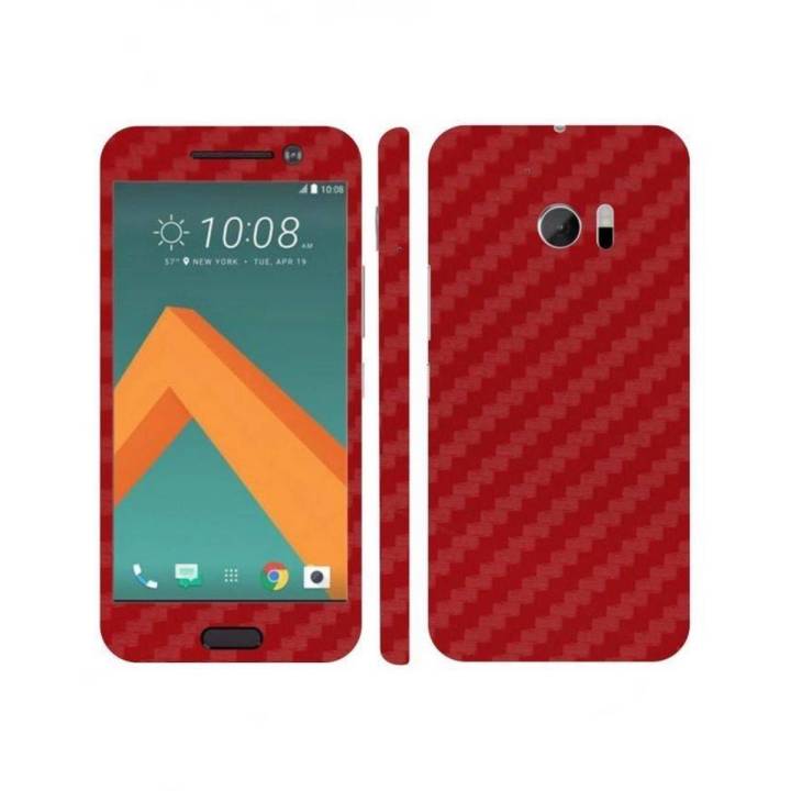 HTC 10 - Red Carbon Fiber Texture Mobile Skin