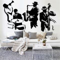 Jazz Wall Decal Saxophone Instrument Tool Band Musical Player Vinyl Removable Wall Sticker Living Room Artistic Decoration. 