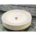 Plates - Curry/Broth/Soup Plates - 9 inch Dinner Plates Melamine - High Quality Double Glazed (Set of 6). 