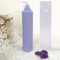 Pillar Candle Mold Cylinder Rib Plastic Candle Molds 6 Inch for Candle Making DIY Handmade Candles. 