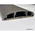CableR 25x120mm Wide Grey Floor Cable Duct with Guard Self-Adhesive Cable raceway 2 ft gray. 