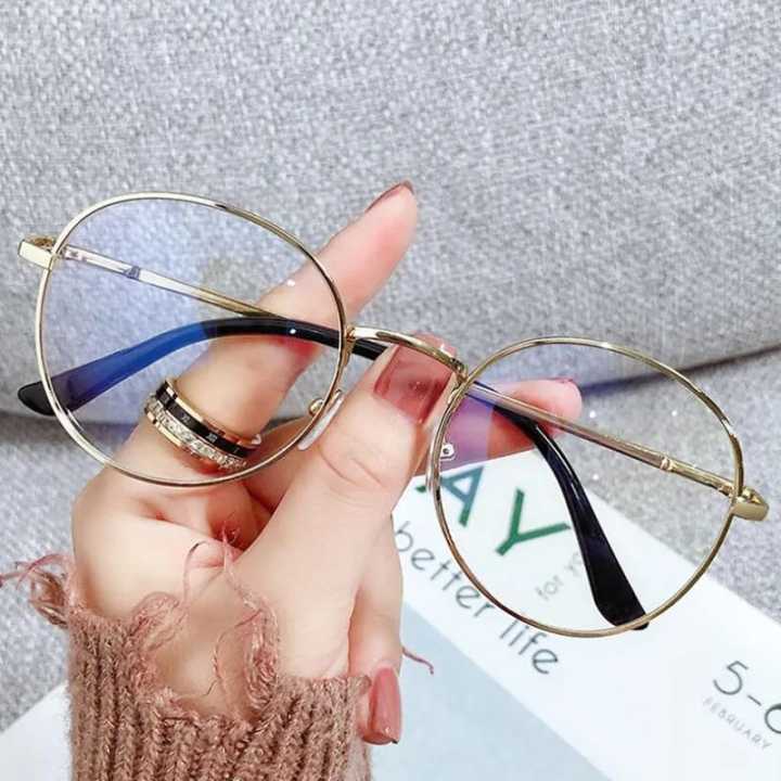 Oval%20shape,%20Half%20round%20Silver%20and%20Golden%20Frame%20Glasses%20for%20Girls/Men%20-%20Image%204