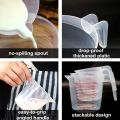 250ml Measuring Jug BPA-free Stackable Clear Heat-resistant Measuring Cup With Angled Grip and Spout For Dry Ingredients & Liquids. 