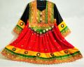 Afghani frock for GRILS- THREE PIEACE FULL DRESS with (FREE CAP) Traditional Frock CONTRAST. 