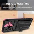PlusCase for Xiaomi Redmi Note 10 Pro Case Card Slot Holder Lens Protect Casing Kickstand Shockproof Phone Back Cover. 