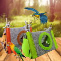 Hamster Hideaway Tent Triangle Structure Keep Warm Shelter Bird Parrot Nest Small Animal Sleeping Bed Pet Supplies. 