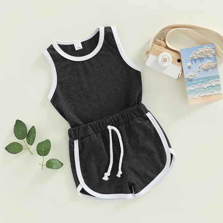 Baby%20Boys%20Tanks%20Tops%20+%20Shorts,%20Sports%20Casual%20Style%20Elastic%20Waist%20Drawstring%20Summer%20Clothing%20-%20Image%204