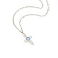 Fairy Tail Gray Fullbuster Choker Necklace Fashion Blue Anime Crystal Cross Pendant Necklace Cosplay Jewelry For Men Women Gifts. 