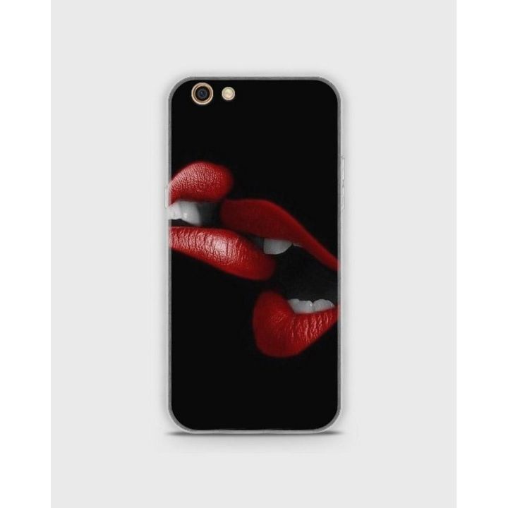 F1S Case Cover Hybrid Soft- Oppo  Lips Print - 1Cover2639