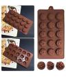 Silicone Chocolate Mould Multishape -Brown. 