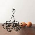 Creative Rustic Egg Basket Display Tray Holder Freestanding Egg Storage Rack. 