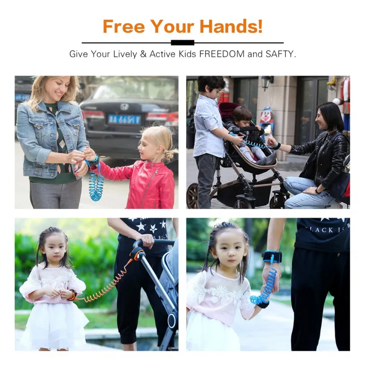 Child%20Anti-Lost%20Wrist-Band,%20Toddler%20Kids%20Baby%20Safety%20Walking%20Harness%20&%20Leash%20Link%20Hand%20Belt%20Strap%20Wristband%20w/Adjustable%20Soft%20Tapes,%201.5m%20/%204.9%20Feet%20Elastic%20Steel%20Wire%20Rope%20for%20Travel%20Outdoor%20-%20Image%207