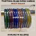 Traditional Marble Glass Bangles / Crystal Karay  in MultiColour available in size of 60 mm (2.4/ Do ) 65 mm (2.6/ Sawa Do ) , 70 mm ( 2.8/ Dhai) for girls and women. 