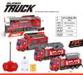 RC Fire Truck Chargeable with LED light rescue ladder controller gifts toys for kids and boys. 