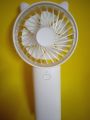 F30 Mini Hand-held Charging Large Capacity Outdoor Portable Small Fan with power bank COLOR(WHITE). 