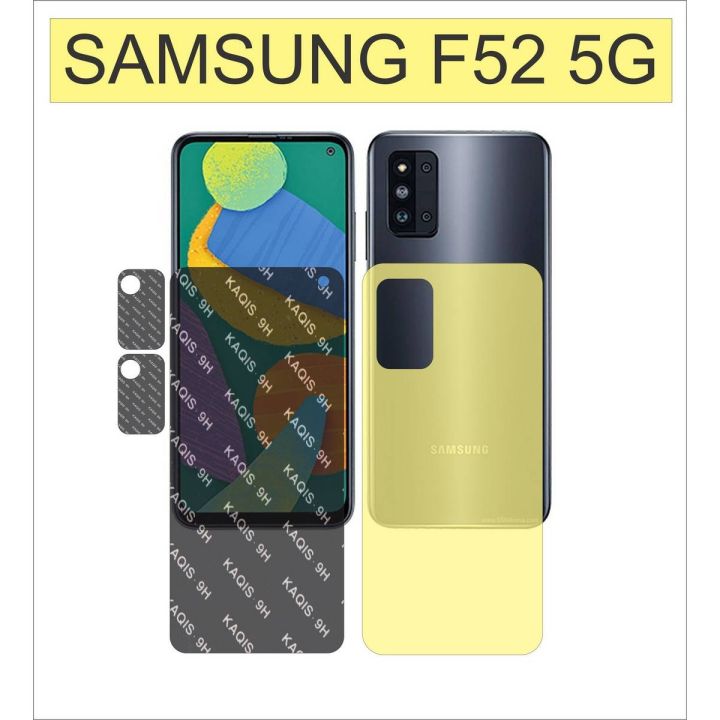 SAMSUNG F52 5G FRONT NANO 9H FLEXIBLE GLASS BACK JELLY CLEAR WITH 2 PCS CAMERA