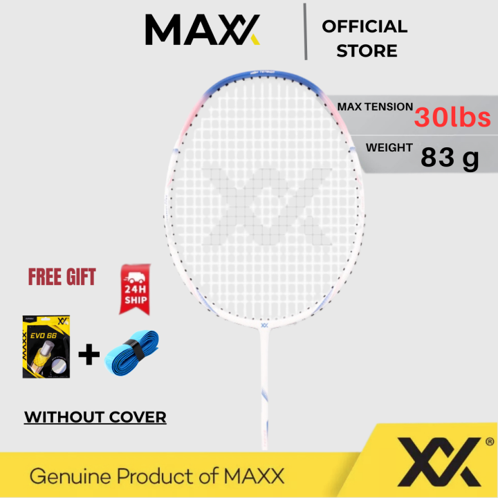 MAXX Badminton Racket -Best For Attacking/Defense (FREE String + FREE Grip)