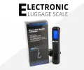 Handheld 40kg Travel hanging fishing scale with blue backlight. 