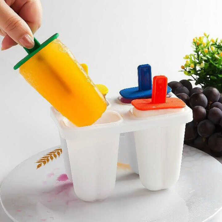 6 Ice Lolly Moulds with Sticks and Drip Guards - DIY Popsicle Maker for Kids - Perfect for Frozen Yogurt, Juice, Smoothies, and Milkshakes - Ideal Summer Activity for Healthy, Refreshing Fruit Treats