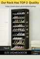 Zipper Shoe Rack Organizer with Full Cover Washable Oxford Fabric Quality Shoe Storage Cabinet Foldable DIY Shoe rack Closet. 