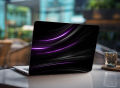 Pink and white time lapse digital wallpaper, purple, gray, simple Laptop Notebook Skin Sticker Cover Art Laptop Skin Fits 13.3" 14" 15.6" 16". 