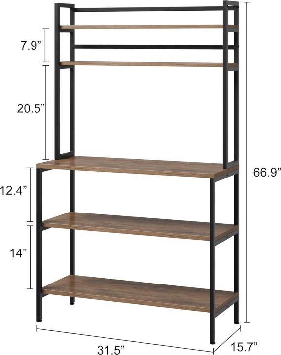 5-Tier%20Coffee%20Bar%20with%20Storage,%20Microwave%20Stand%20Kitchen%20Rack%20with%20Hutch,%20Free%20Standing%20Kitchen%20Utility%20Shelves%20Organizers,%20White%20and%20Gold%20-%20Image%205