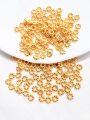 150 / 300 Pcs Gold Plastic Spacer Beads 6mm | Round Flower Shape Spacers for Jewelry Making | DIY Craft Necklace, Bracelet, Earrings, Beading Supplies. 