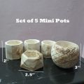 Set of 5 Mini Decorative Flower Pots for Home Office and Party Decoration, Artificial Flower Pots, Decorative Room Items, Fancy Home Decor by JangoMango Store. 