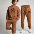 RichMan Brown Round Neck Sweatshirt and Trouser Tracksuit – Premium Sweatshirt & Trouser Set for Men and Women. 