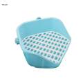 Rabbit Litter Box, Pets Pan Durable Portable with Grid Pet Toilet Potty Trainer for Bedding Supplies Ferret Kittens Hamster Rabbit. 