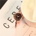 [Women Fashion Small  Bangle Bracelet Watches] [Ladies Stainless Steel Mesh Belt Quartz Watch] [Girls Minimalist Casual Watch]. 