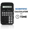 Kenko Mini Scientific Calculator with Time Watch and 56+ Functions in 1 | Ideal for Students and Professionals | Portable Calculator with Time | Clock Calculator. 