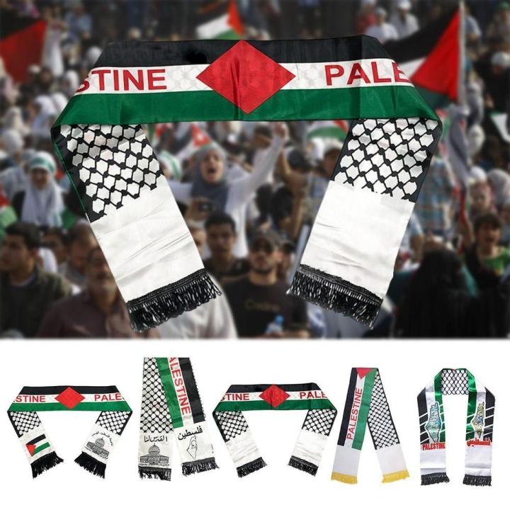 Palestine Flag Shawl Palestinian Scarf And Wrap Palestinian Flag Scarf Printing Palestinian Scarf Neckerchief With Palestine Flag