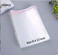 Pack of 50/100/150/200/300/ (8 x 12 Inch) Clear Resealable Cellophane/BOPP/Poly Transparent Plastic Bags For Storage Self Adhesive Polythene Peel + Seal Bags For Packing. 