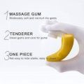 Banana Teether for babies teething toothbrush silicon rubber teether in two colors(without box). 