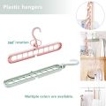 Rotate Anti-Skid Folding Hangers Magic Space Saving Hangers Clothes Hangers Organizers 9 Hole 360° Rotating Cascading Multi Magic Hook for Drying and Storage (Multi). 