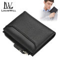 LouisWill Men Wallets Leather Men Bags Short Wallets Bifold Clutch Wallets Crocodile Pattern Wallets Travel Purses Coin Pouch ID Credit Cards Holders for Business, Travel, Office. 