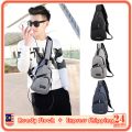 MILANDO Men Crossbody Shoulder Sling Bag With USB Port Beg Silang lelaki Beg sandang Lelaki (Type 7). 