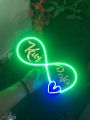 Infinity Sign Couples Name Customized Neon Wall Frame, Size 10 x 18 Inches with 1.5A Adapter. 