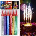 Birthday Party Package 6 Sparkling Candles 2 Large Popper With 2 Snow Spray, Combo Deal, For Birthday, Anniversary, Happy Birthday, weddings & Parties. 