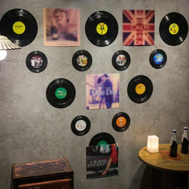 3 Pcs  Vinyl Record for Decorating Rock Music Party Birthday office Home Wall Decoration Theme Party 70s 80s 90s Retro Vintage Old School (2 Lps , 1 Eps Vinyl Reord)