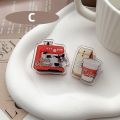 RHS Online 2PCS Vintage INS Acrylic Binder Clip Coffee Old Time Series Book Paper Clip Ticket Bill Clips Hand Ledger Clip. 