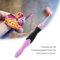 9 in 1 USB LED Light Up Weave Crochet Hooks Knitting Needles Set w/Pink Case. 