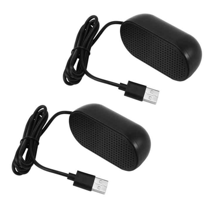 2X USB Speaker Portable Loudspeaker ed Stereo Multimedia Speaker for Notebook Laptop PC(Black)
