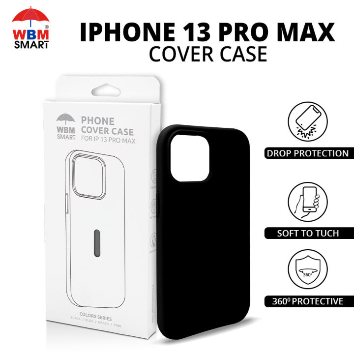 WBM Smart iPhone 13 Pro Max Back Cover, Soft Slim Smart Silicon Back Cover - Black Color