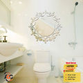 3D Sunflower Mirror Wall Stickers 1mm Thick Round Acrylic Living Room Bedroom TV Background Wall Decals Marriage Room Entrance Home Decorations Antique Gift Center. 